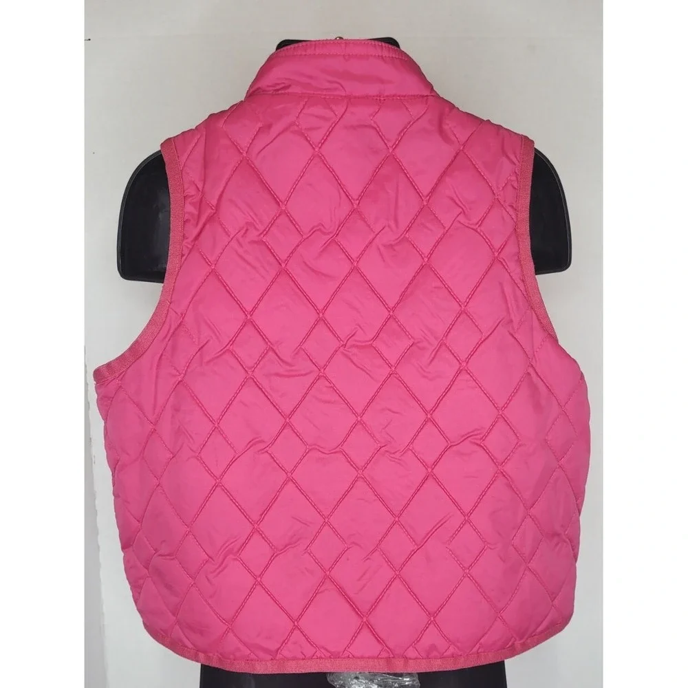 Girl's Baby GAP Pink Quilted‎ SL Winter Vest Size 4T Snow